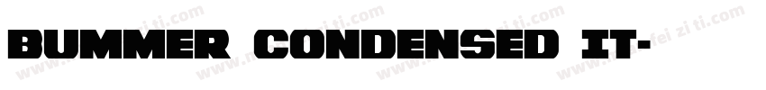 Bummer Condensed It字体转换